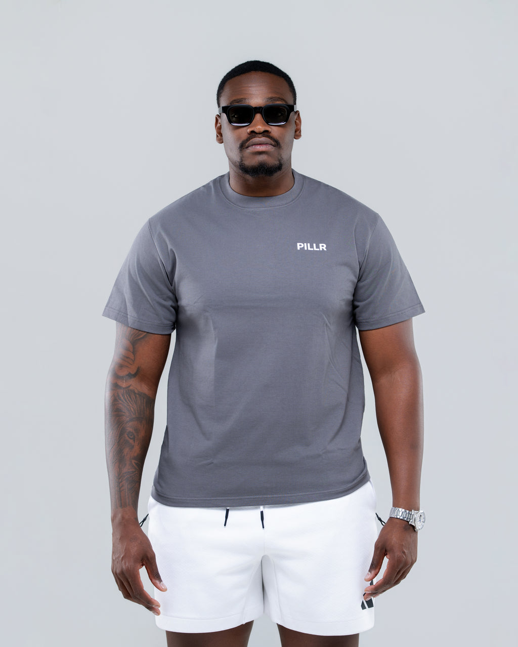 PILLR Faith Over Fear Tee - Charcoal