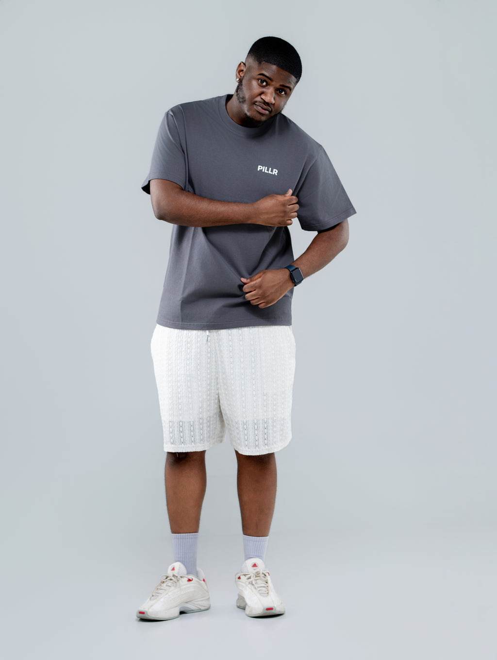 PILLR Faith Over Fear Tee - Charcoal