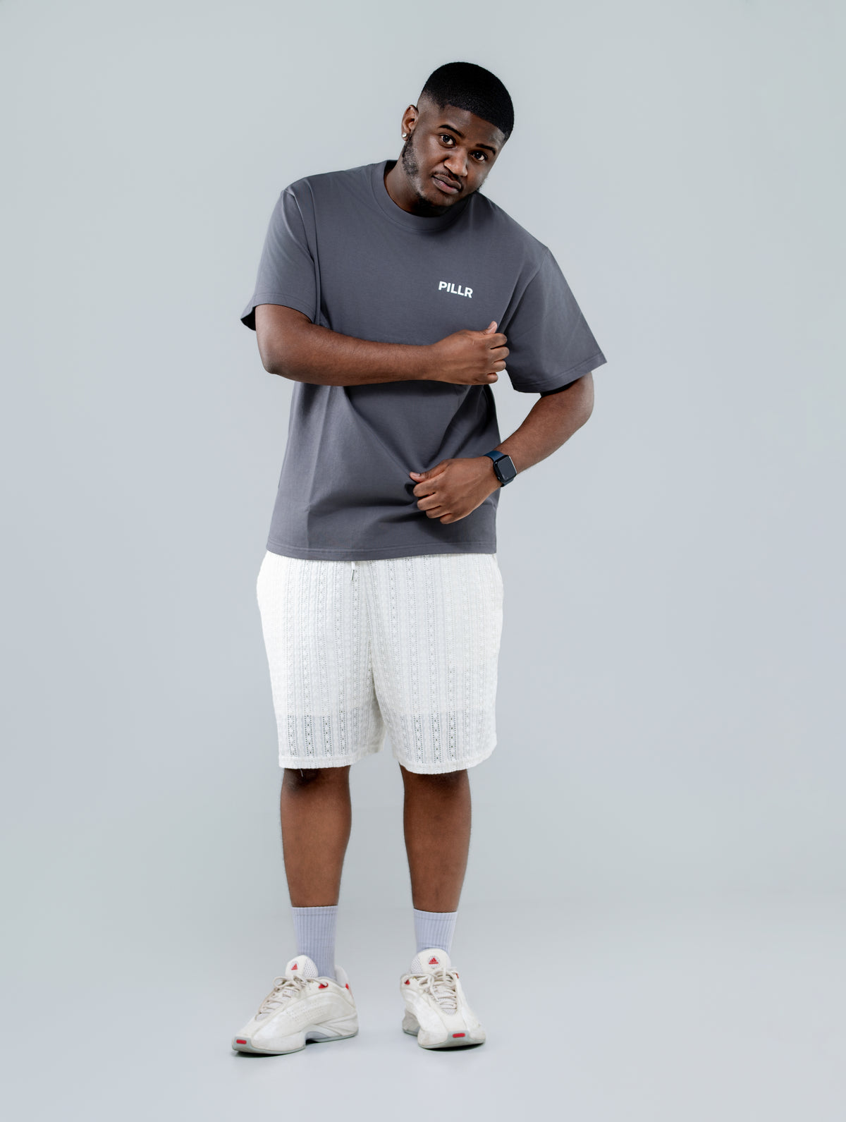 PILLR Faith Over Fear Tee - Charcoal