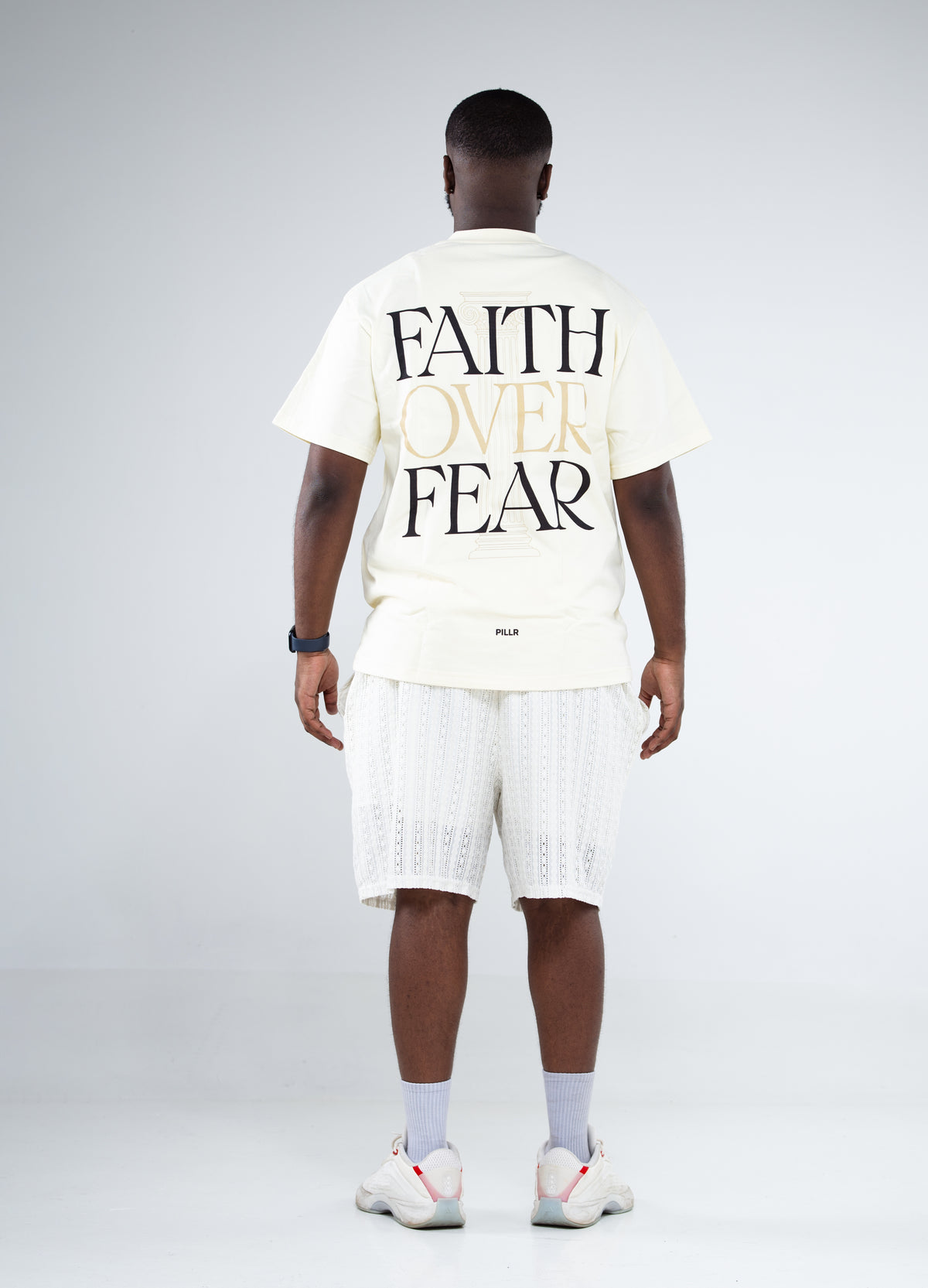 PILLR Faith Over Fear Tee - Apricot